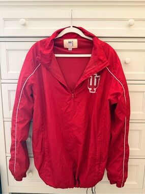 Indiana University Red Pullover Windbreaker Jacket